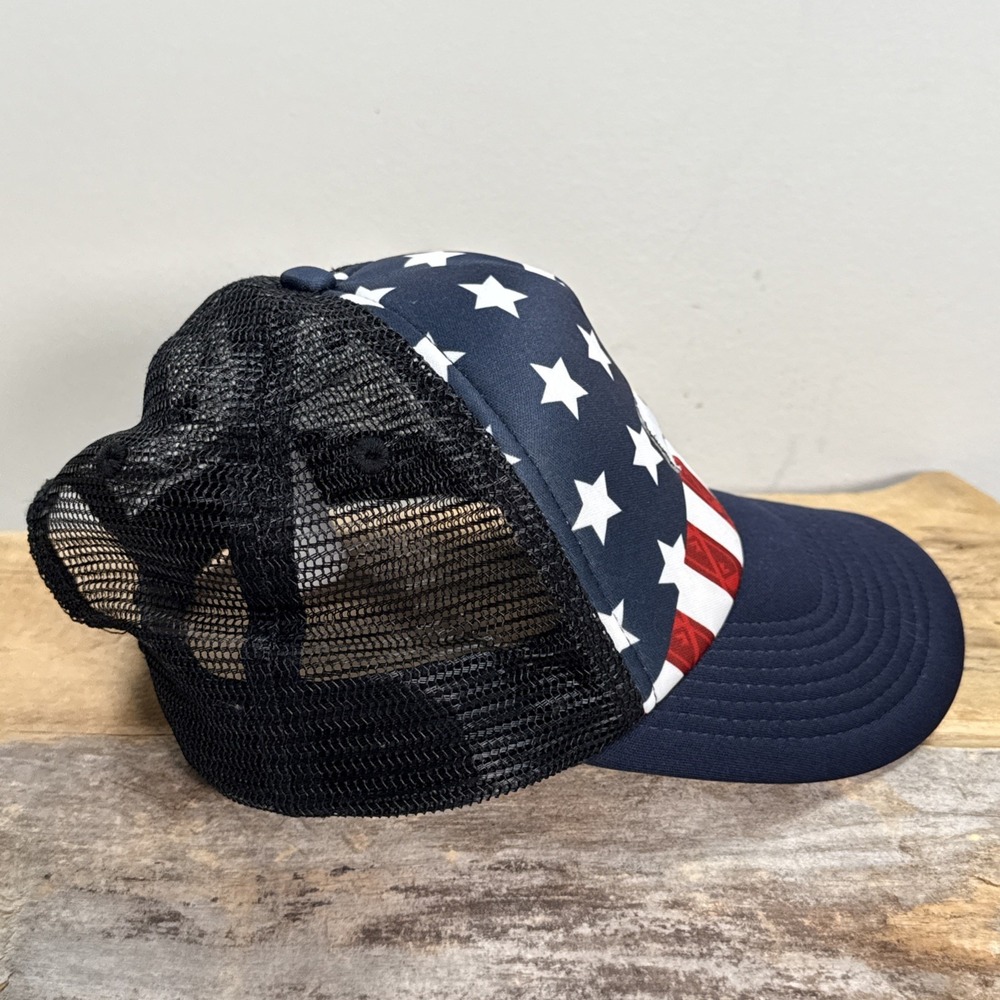 Quicksilver Men's Snapback Red White Blue Patriotic Ball Cap Baseball - Picture 2 of 7